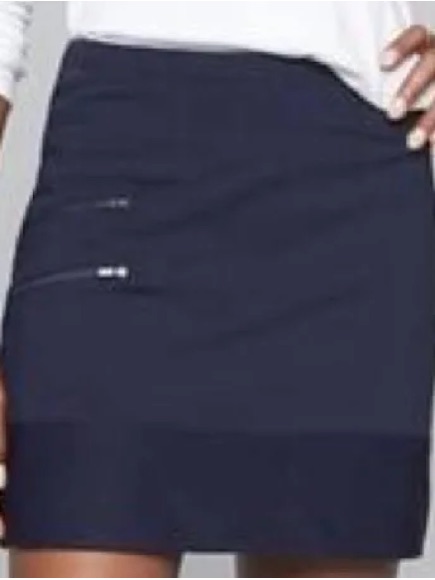 Athleta Navy Tee Time Skort With Zip Pocket Detail